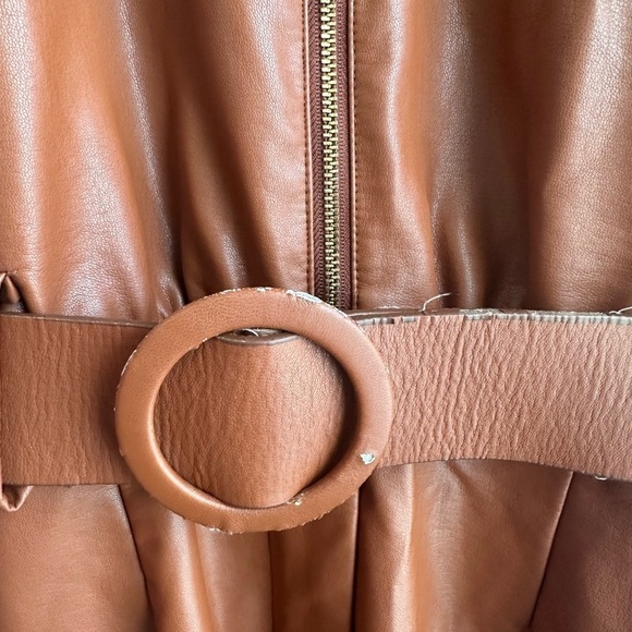 Anthropologie Hutch Vegan Leather Jumpsuit - Picture 6 of 7